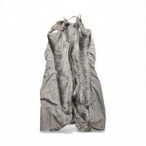 Silver and Gray fringe gatsby holiday dress L/XL MC2-9